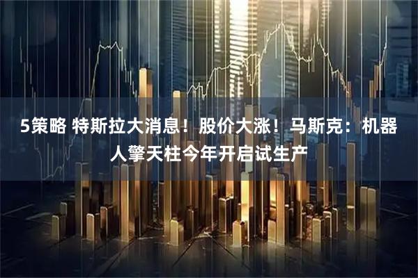 5策略 特斯拉大消息！股价大涨！马斯克：机器人擎天柱今年开启试生产